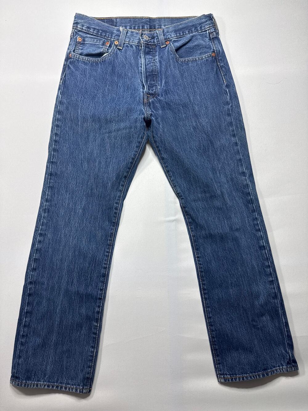 Levi's 501 Men's Button Fly Straight Leg Blue Jeans - Size 32x30 (31x27)